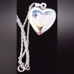 Sterling Silver Heart Locket Necklace